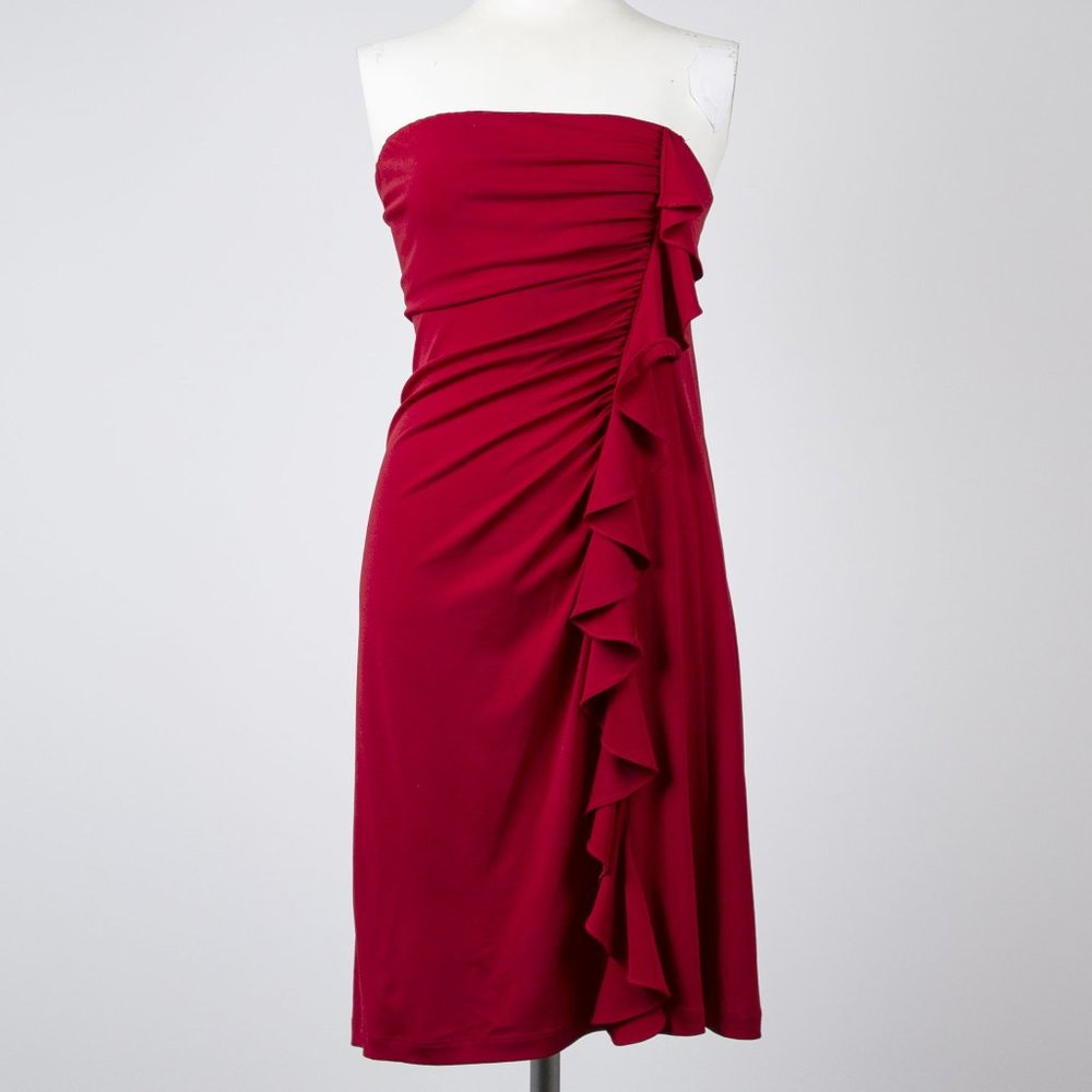 Strapless Ruffle Mini Dress